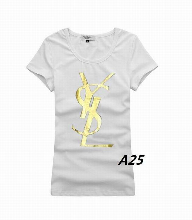 YSL short round collar T woman S-XL-041
